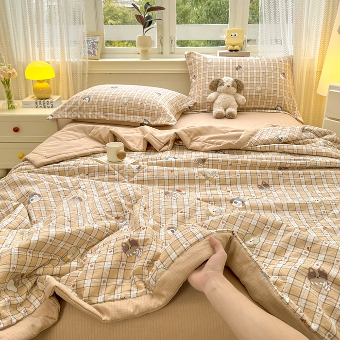 91家纺网 家纺一手货源 找家纺 （总）梵克保罗 2025新款印花单夏被被子被芯夏被四件套