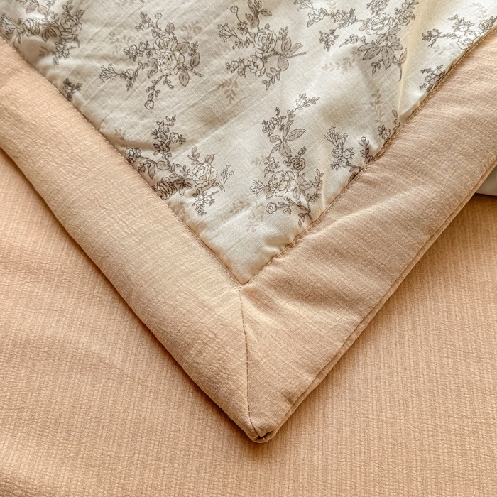 91家纺网 家纺一手货源 找家纺 梵克保罗 2025新款印花单夏被被子被芯夏被四件套 花满天