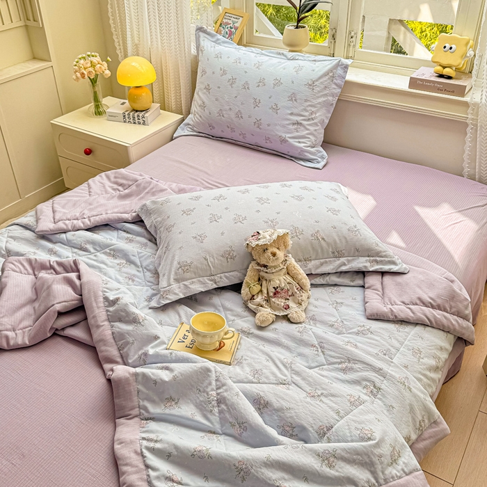 91家纺网 家纺一手货源 找家纺 梵克保罗 2025新款印花单夏被被子被芯夏被四件套 半夏微风