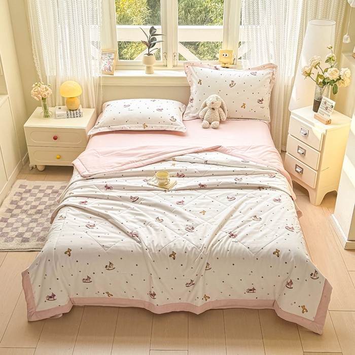 91家纺网 家纺一手货源 找家纺 （总）梵克保罗 2025新款印花单夏被被子被芯夏被四件套