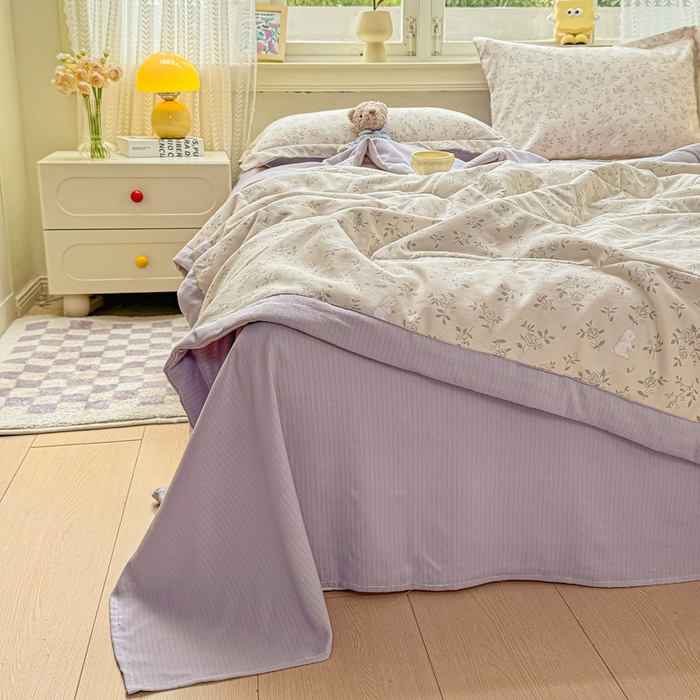 91家纺网 家纺一手货源 找家纺 梵克保罗 2025新款印花单夏被被子被芯夏被四件套 简花小图