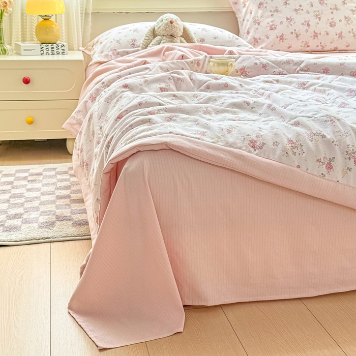 91家纺网 家纺一手货源 找家纺 梵克保罗 2025新款印花单夏被被子被芯夏被四件套 晚风