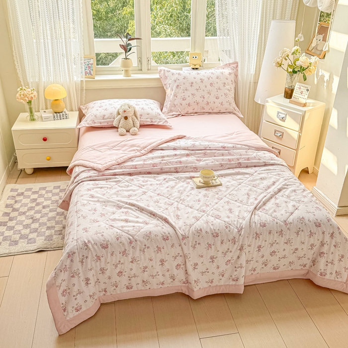 91家纺网 家纺一手货源 找家纺 梵克保罗 2025新款印花单夏被被子被芯夏被四件套 晚风