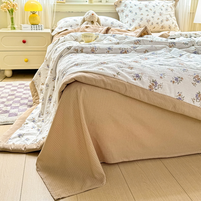 91家纺网 家纺一手货源 找家纺 梵克保罗 2025新款印花单夏被被子被芯夏被四件套 初恋满满