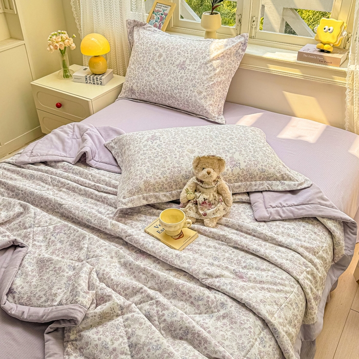 91家纺网 家纺一手货源 找家纺 梵克保罗 2025新款印花单夏被被子被芯夏被四件套 花都盛宴