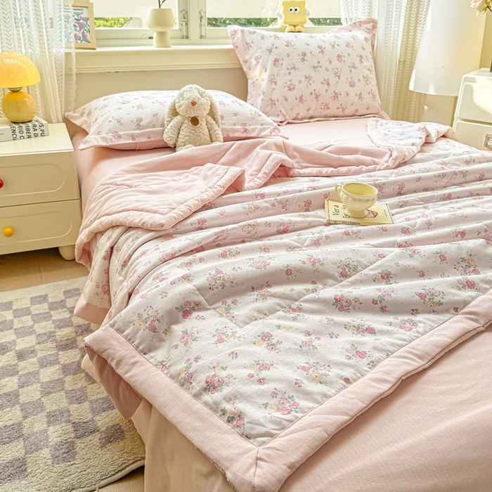 91家纺网 家纺一手货源 找家纺 梵克保罗 2025新款印花单夏被被子被芯夏被四件套 晚风