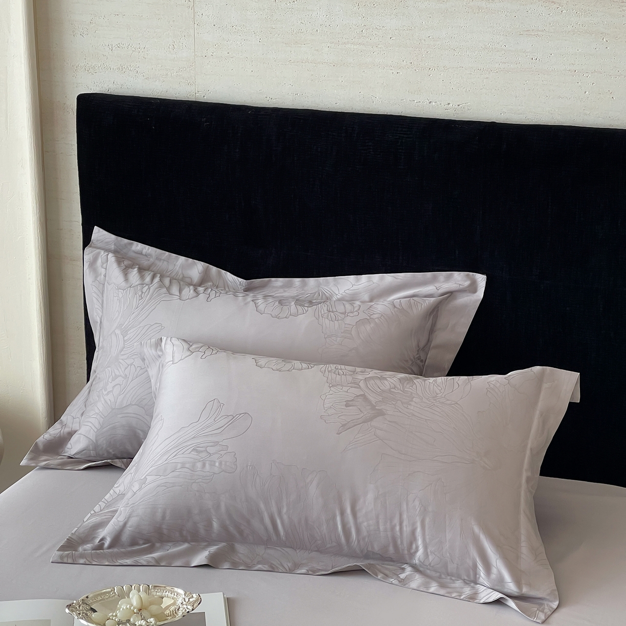 91家纺网 家纺一手货源 找家纺 栩裕纺织 2025新款长绒棉提花最新款单品 奥罗拉-高级灰