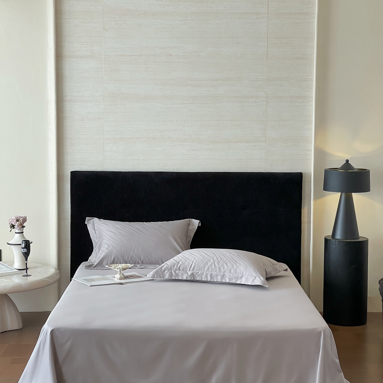 91家纺网 家纺一手货源 找家纺 栩裕纺织 2025新款长绒棉提花最新款单品四件套 布兰卡-高级灰