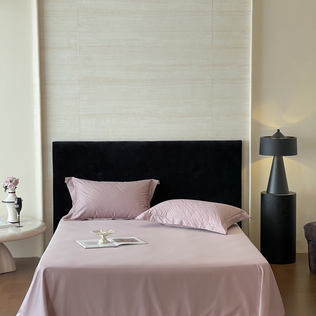 91家纺网 家纺一手货源 找家纺 栩裕纺织 2025新款长绒棉提花最新款单品 布兰卡-莫奈紫