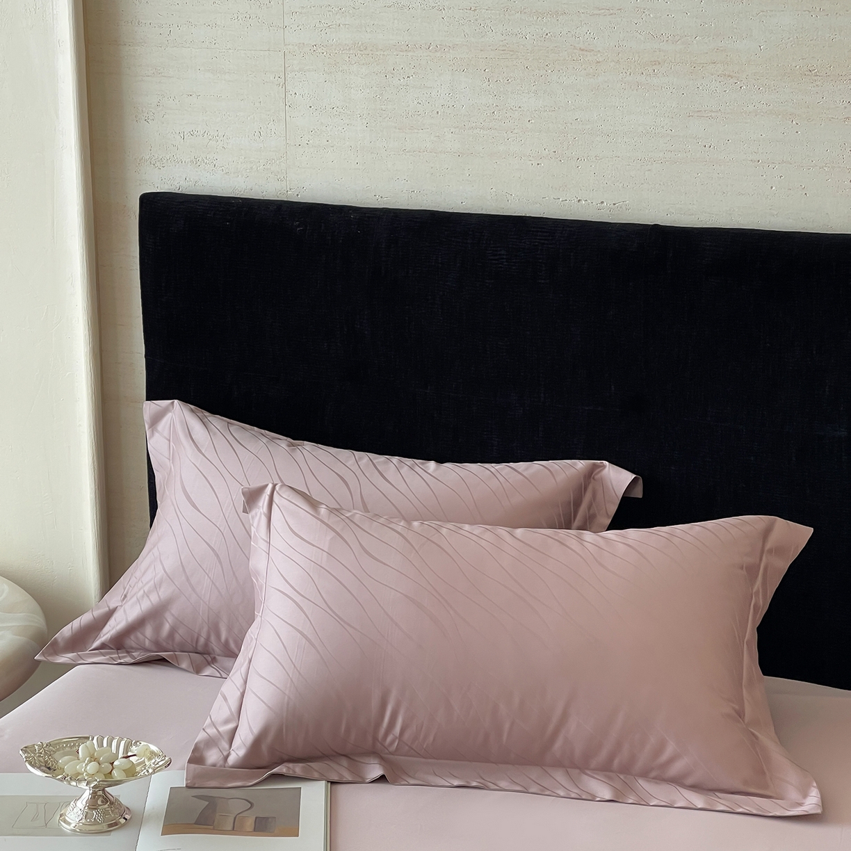 91家纺网 家纺一手货源 找家纺 栩裕纺织 2025新款长绒棉提花最新款单品四件套 布兰卡-莫奈紫