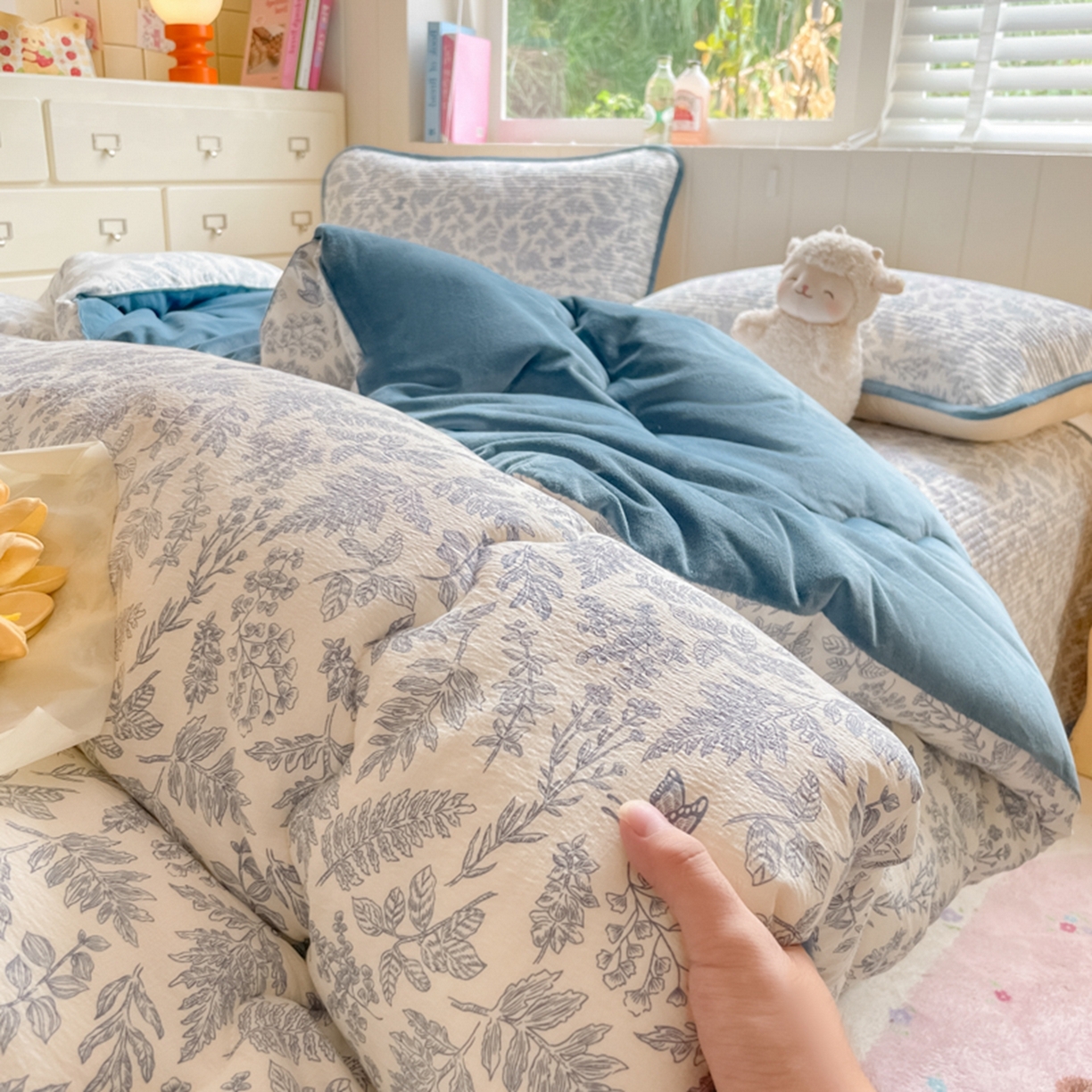 91家纺网 家纺一手货源 找家纺 （总）老帅的工厂店 2025新款A类云感懒人冬季一体被被子被芯床盖四件套