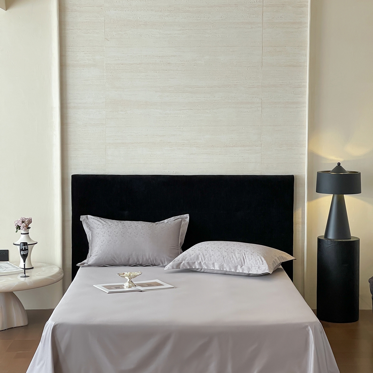 91家纺网 家纺一手货源 找家纺 栩裕纺织 2025新款长绒棉提花最新款单品 克洛伊-高级灰