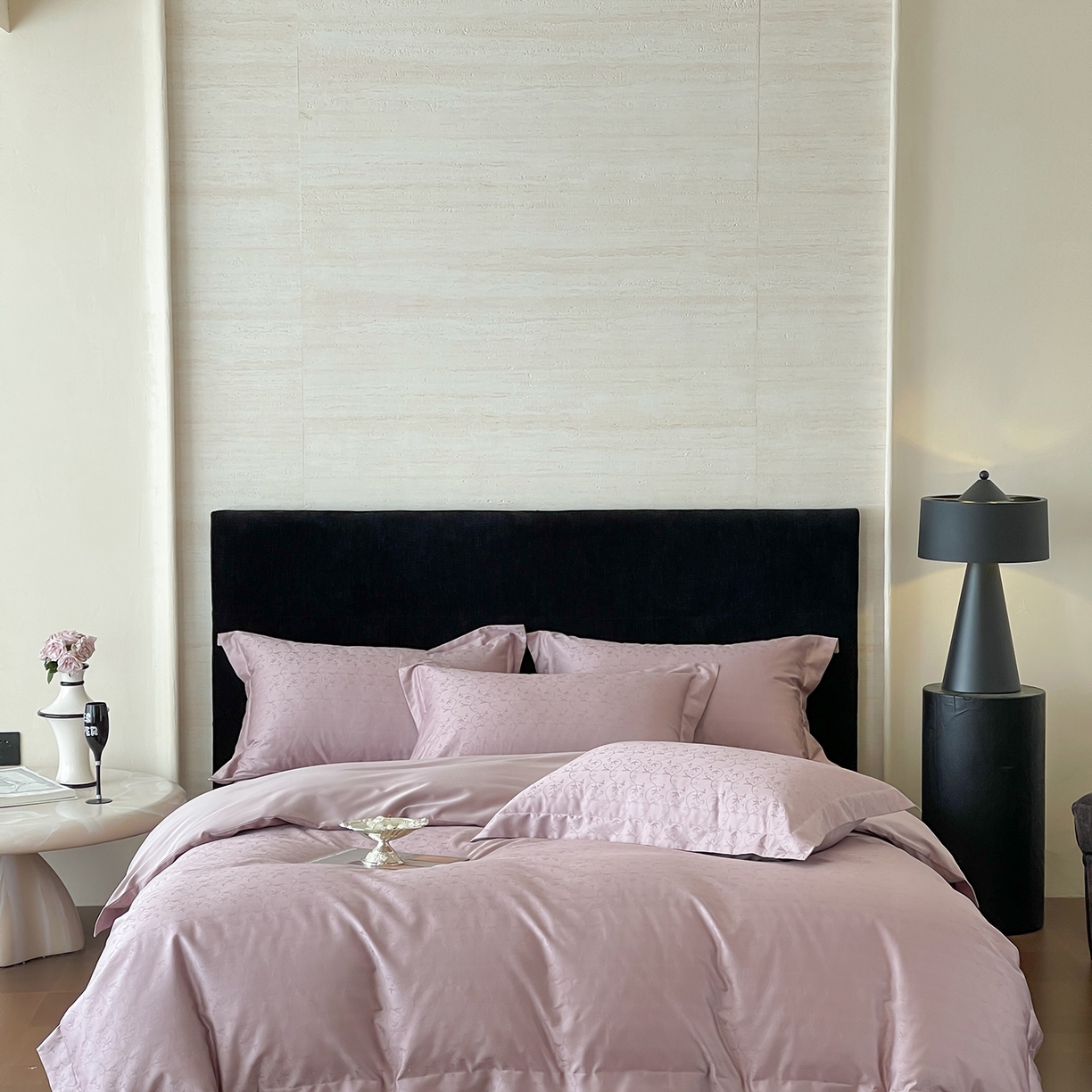 91家纺网 家纺一手货源 找家纺 栩裕纺织 2025新款长绒棉提花最新款单品 克洛伊-莫奈紫