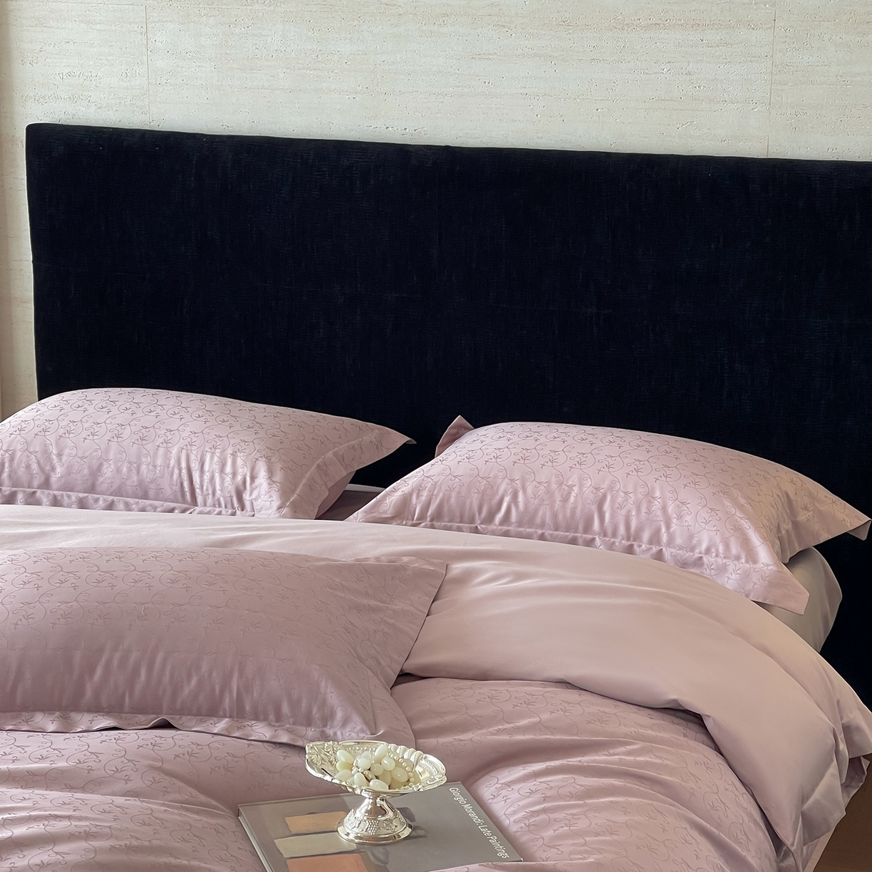 91家纺网 家纺一手货源 找家纺 栩裕纺织 2025新款长绒棉提花最新款单品 克洛伊-莫奈紫