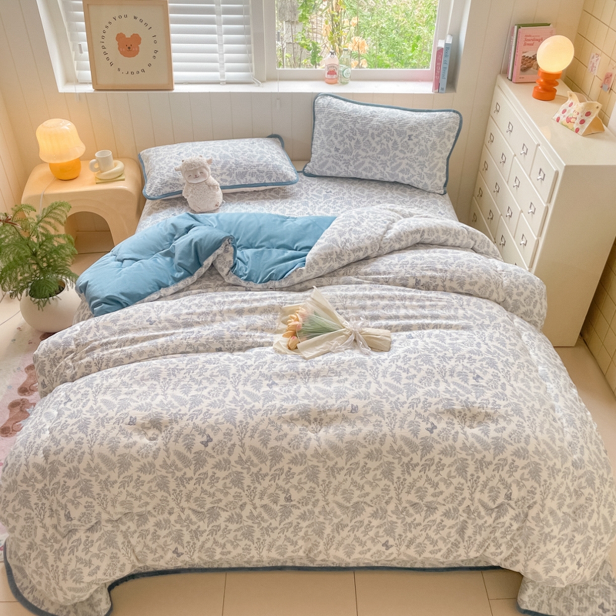 91家纺网 家纺一手货源 找家纺 （总）老帅的工厂店 2025新款A类云感懒人冬季一体被被子被芯床盖四件套