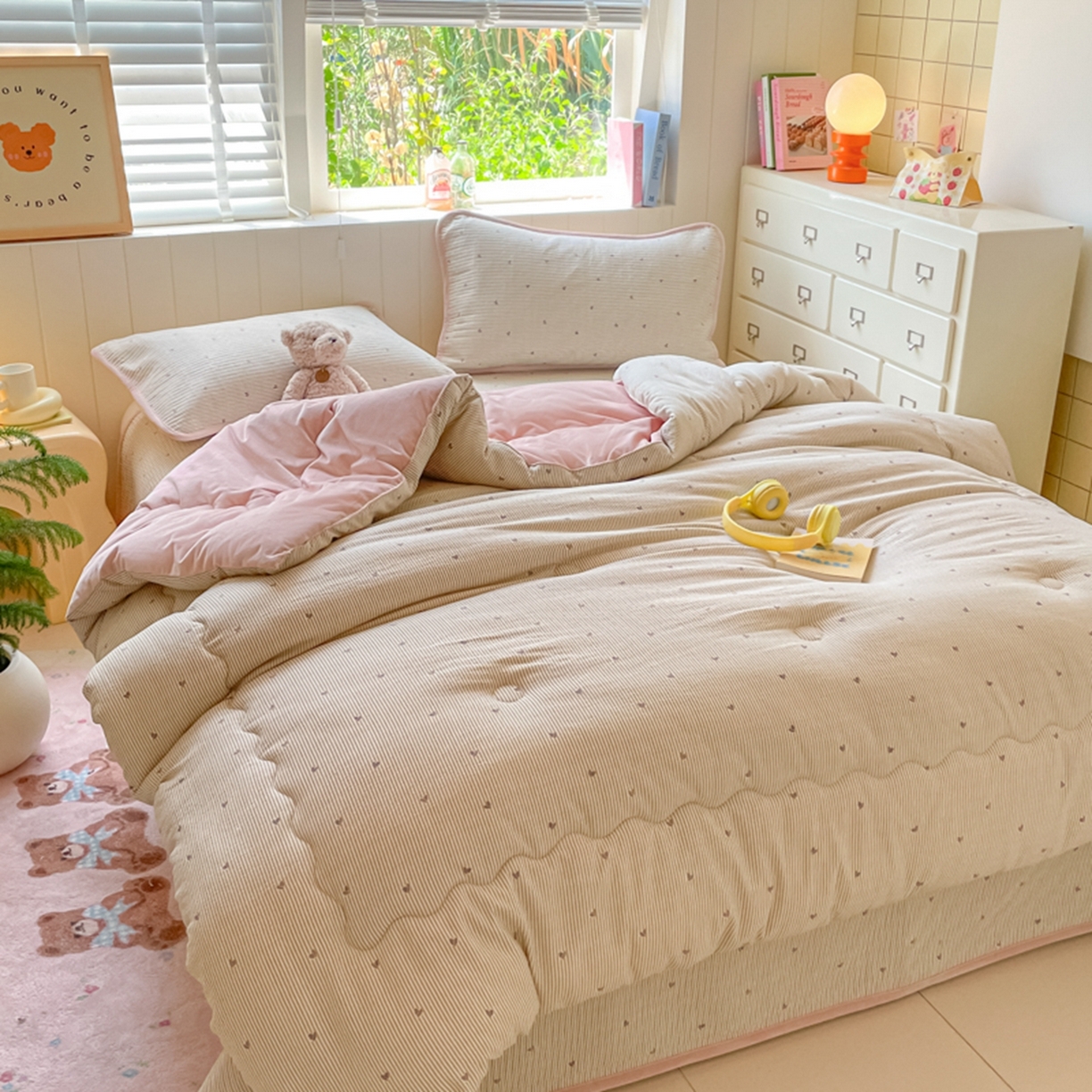 91家纺网 家纺一手货源 找家纺 老帅的工厂店 2025新款A类云感懒人冬季一体被被子被芯床盖四件套 心动