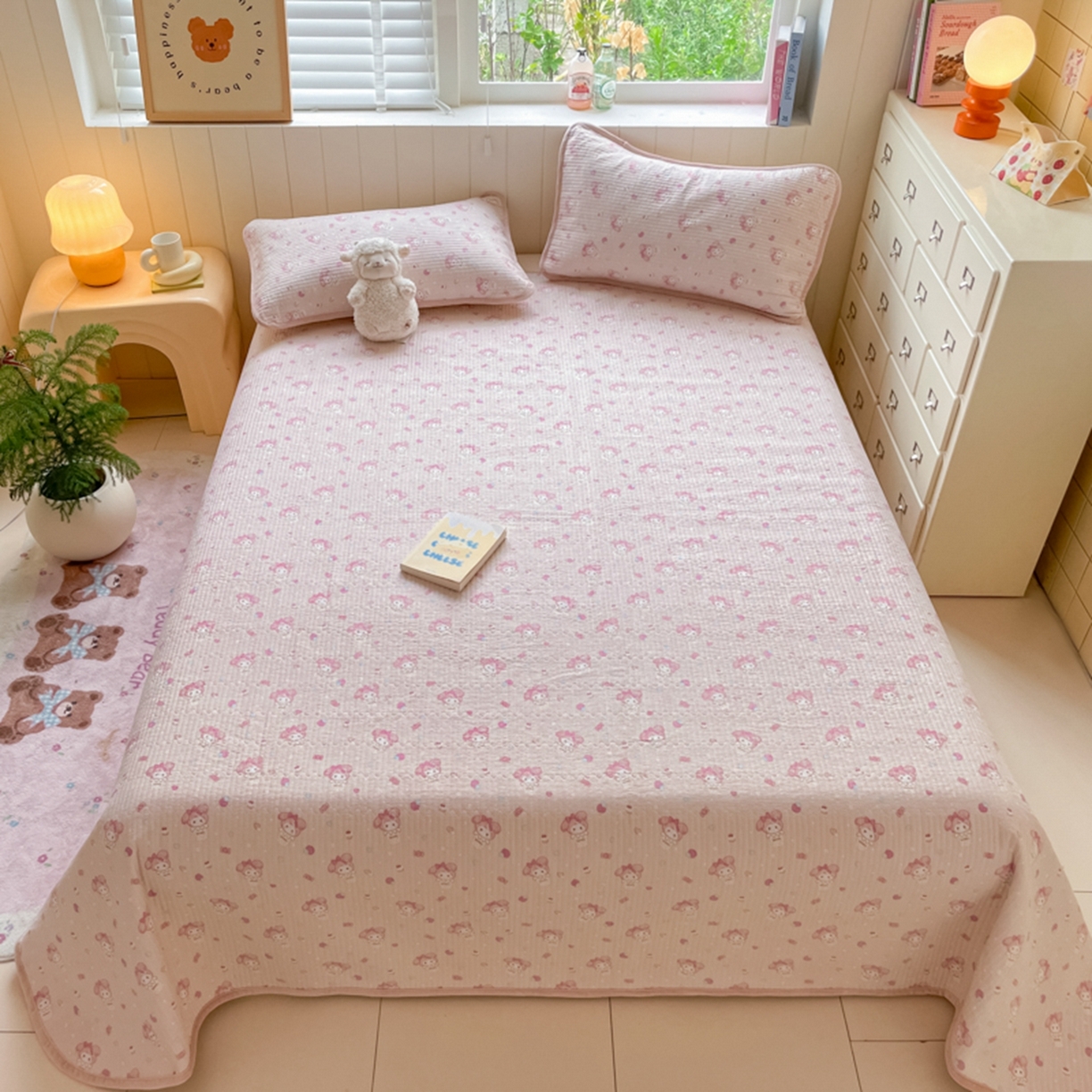 91家纺网 家纺一手货源 找家纺 老帅的工厂店 2025新款A类云感懒人冬季一体被被子被芯床盖四件套 小美