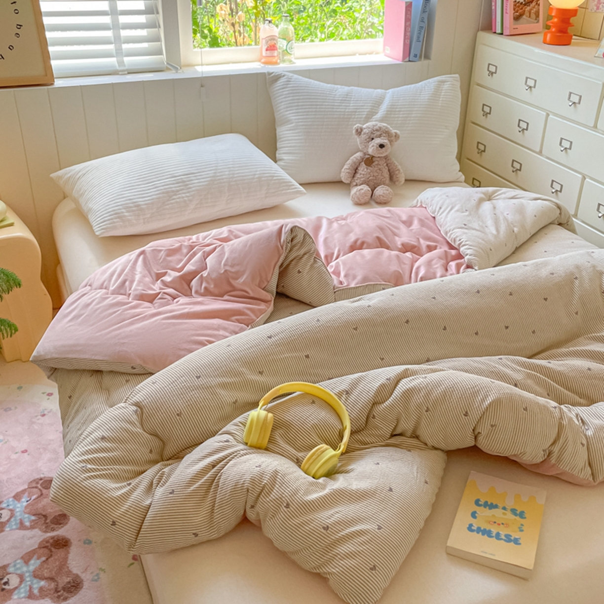 91家纺网 家纺一手货源 找家纺 老帅的工厂店 2025新款A类云感懒人冬季一体被被子被芯床盖四件套 心动