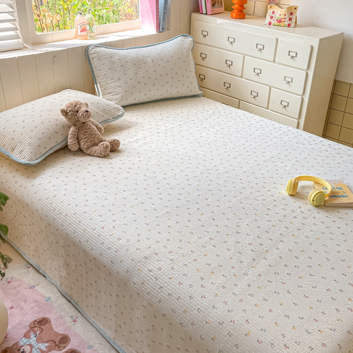 91家纺网 家纺一手货源 找家纺 老帅的工厂店 2025新款A类云感懒人冬季一体被被子被芯床盖四件套 樱桃味