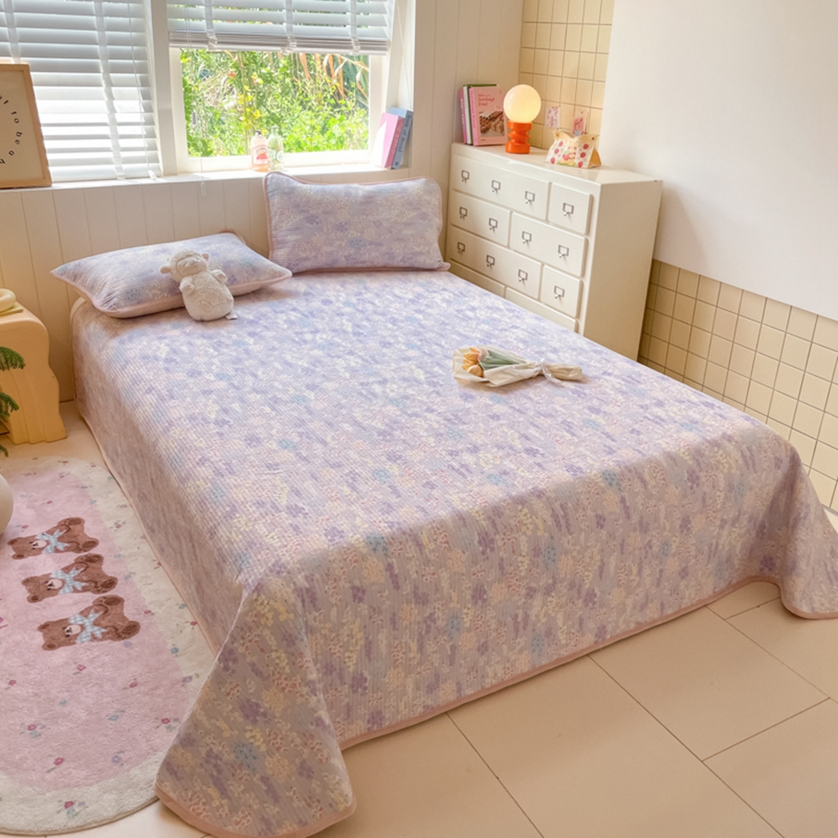 91家纺网 家纺一手货源 找家纺 老帅的工厂店 2025新款A类云感懒人冬季一体被被子被芯床盖四件套 晚香