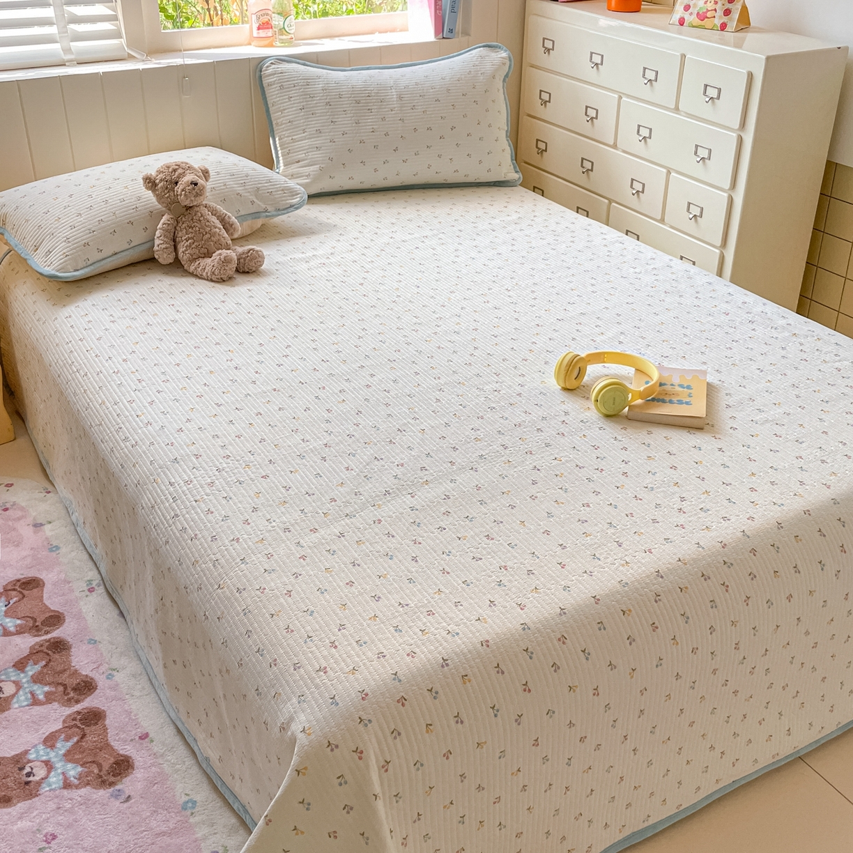 91家纺网 家纺一手货源 找家纺 老帅的工厂店 2025新款A类云感懒人冬季一体被被子被芯床盖四件套 樱桃味