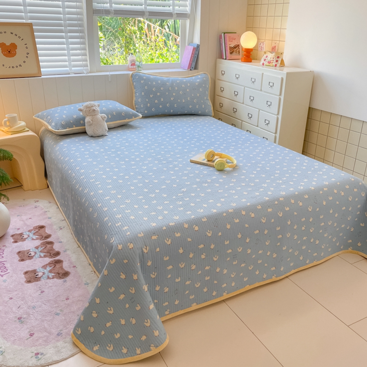 91家纺网 家纺一手货源 找家纺 老帅的工厂店 2025新款A类云感懒人冬季一体被被子被芯床盖四件套 加油丫