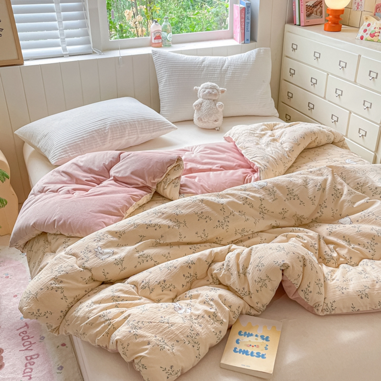 91家纺网 家纺一手货源 找家纺 老帅的工厂店 2025新款A类云感懒人冬季一体被被子被芯床盖四件套 米兔儿