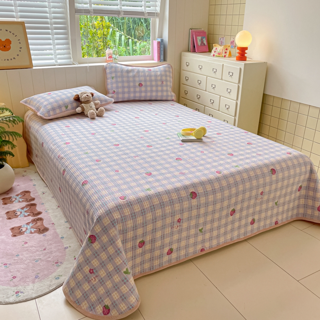 91家纺网 家纺一手货源 找家纺 老帅的工厂店 2025新款A类云感懒人冬季一体被被子被芯床盖四件套 莓有烦恼