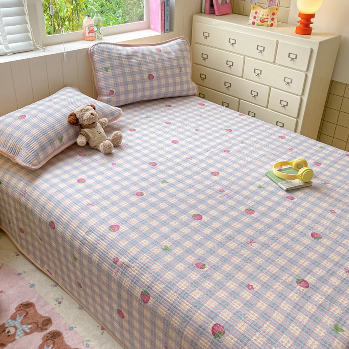 91家纺网 家纺一手货源 找家纺 老帅的工厂店 2025新款A类云感懒人冬季一体被被子被芯床盖四件套 莓有烦恼