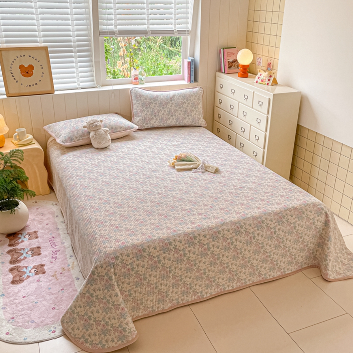 91家纺网 家纺一手货源 找家纺 老帅的工厂店 2025新款A类云感懒人冬季一体被被子被芯床盖四件套 花蔓