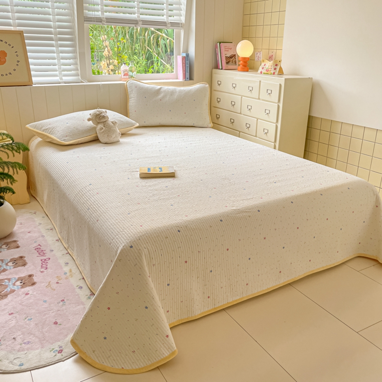 91家纺网 家纺一手货源 找家纺 老帅的工厂店 2025新款A类云感懒人冬季一体被被子被芯床盖四件套 奶油波波