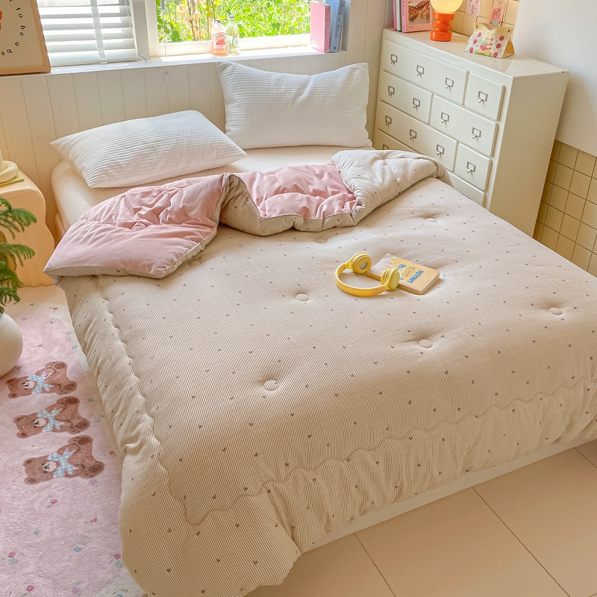 91家纺网 家纺一手货源 找家纺 老帅的工厂店 2025新款A类云感懒人冬季一体被被子被芯床盖四件套 心动