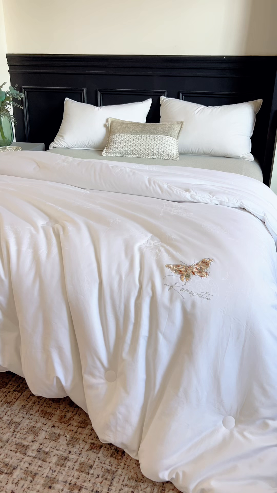 91家纺网 家纺一手货源 找家纺 （总）薇玛仕 2025新款100支全棉纯棉大提花桑蚕丝被四季黄金蚕丝被子母被被子被芯蝶舞（特殊重量可以定做，联系客服。定制款不退不换）