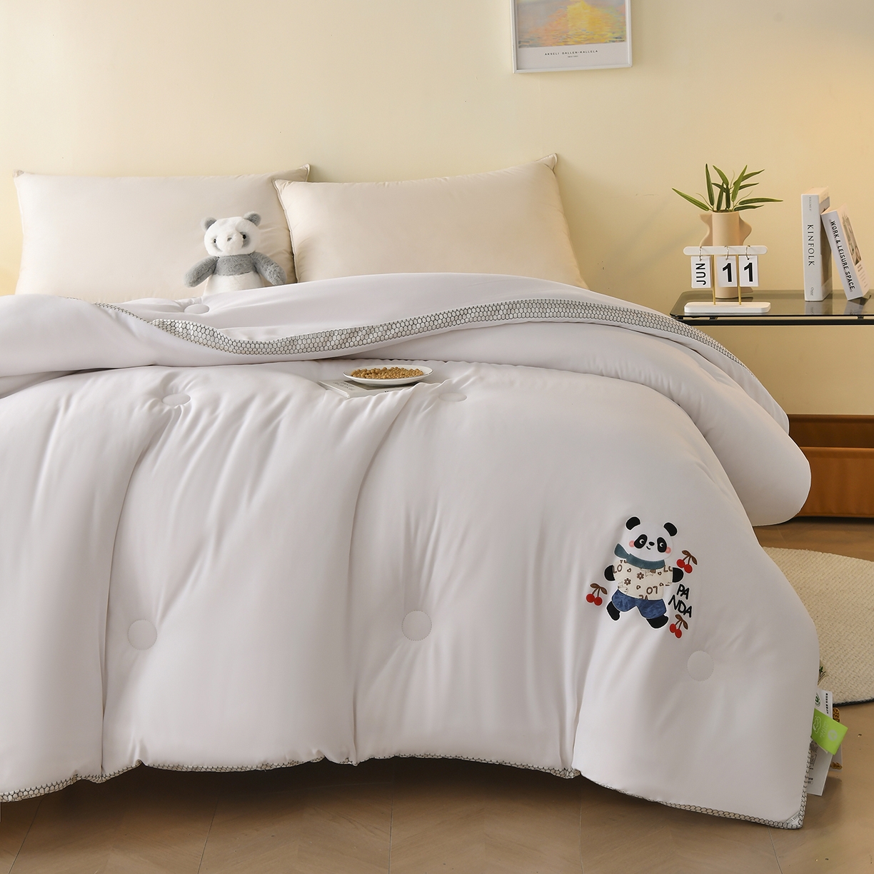 91家纺网 家纺一手货源 找家纺 （总）瑶瑶家居 2025新款立体毛巾绣七孔被大豆纤维被被子被芯