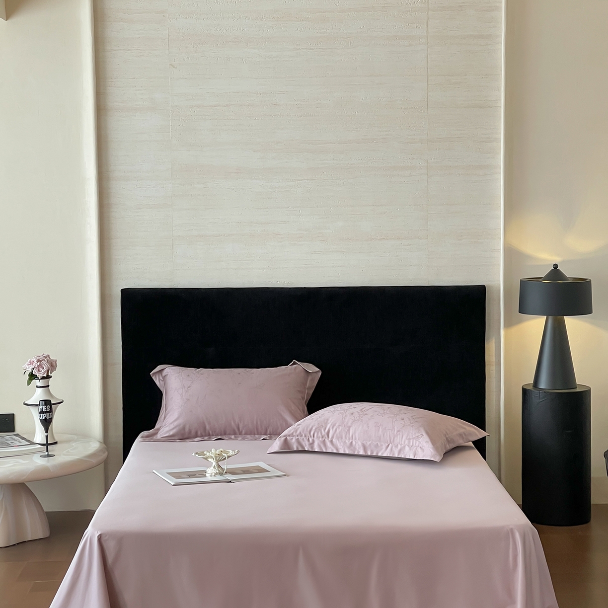 91家纺网 家纺一手货源 找家纺 栩裕纺织 2025新款长绒棉提花最新款单品四件套 陌上枝头-莫奈紫