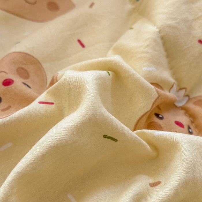 91家纺网 家纺一手货源 找家纺 （总）梵克保罗 2025新款水洗糯糯棉卡通印花滚绳包边夏被