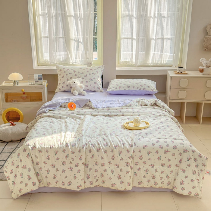 梵克保罗 2025新款水洗糯糯棉卡通印花滚绳包边夏被 半秋风铃