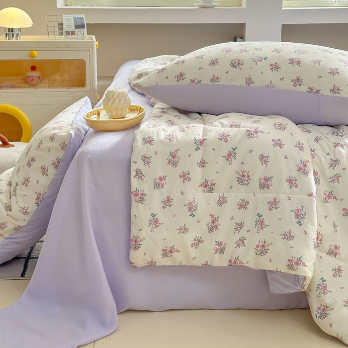 91家纺网 家纺一手货源 找家纺 梵克保罗 2025新款水洗糯糯棉卡通印花滚绳包边夏被 半秋风铃