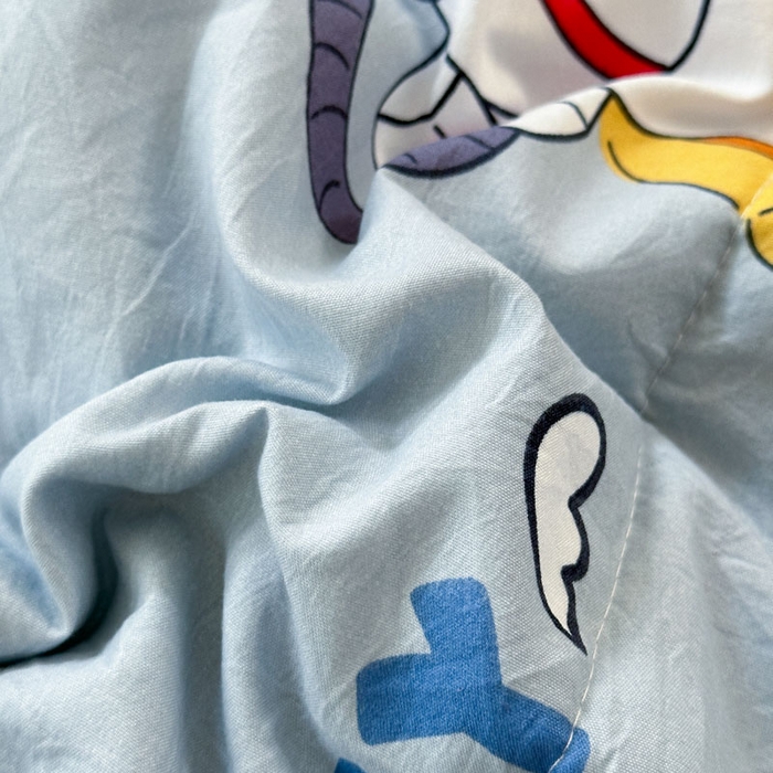 91家纺网 家纺一手货源 找家纺 梵克保罗 2025新款水洗糯糯棉卡通印花滚绳包边夏被 太空漫步