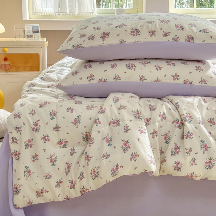 91家纺网 家纺一手货源 找家纺 梵克保罗 2025新款水洗糯糯棉卡通印花滚绳包边夏被 半秋风铃