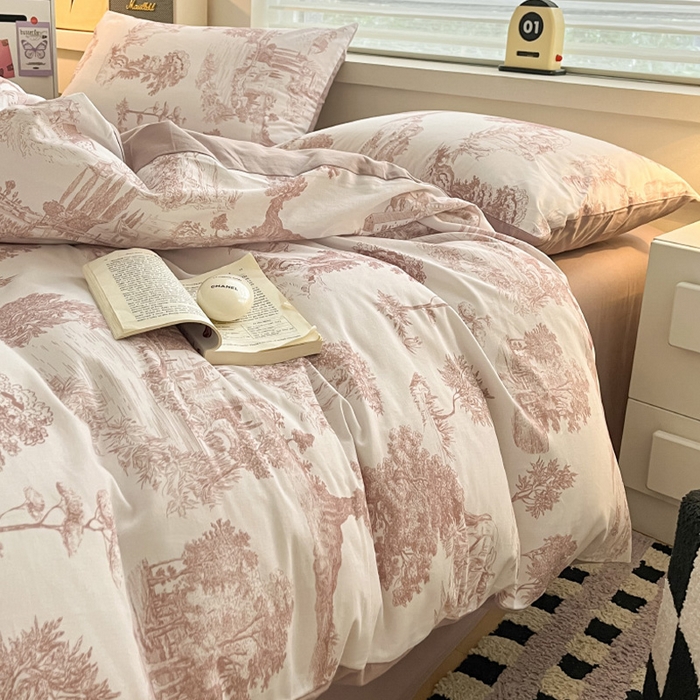 91家纺网 家纺一手货源 找家纺 （总）瑞莱 2025新款纯棉磨毛印花四件套