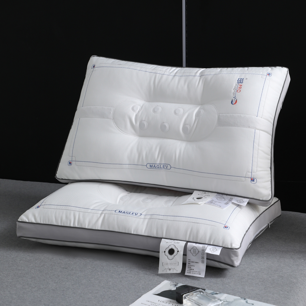 大熊枕芯 2025新款磁石spa护颈定型枕成人枕头枕芯 白色