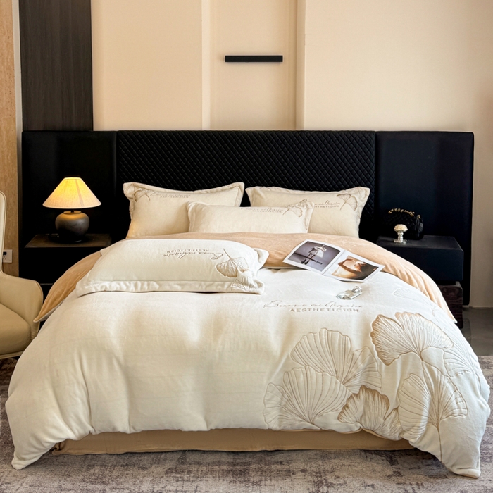 91家纺网 家纺一手货源 找家纺 （总）金牛座家纺 2025新款金牛座加厚轻奢牛奶绒刺绣四件套