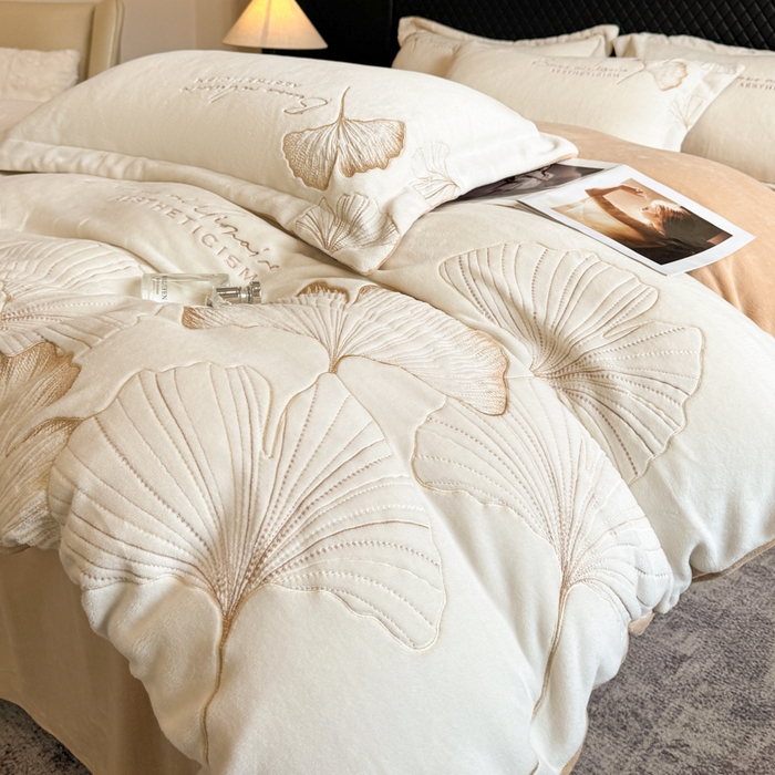 91家纺网 家纺一手货源 找家纺 （总）金牛座家纺 2025新款金牛座加厚轻奢牛奶绒刺绣四件套