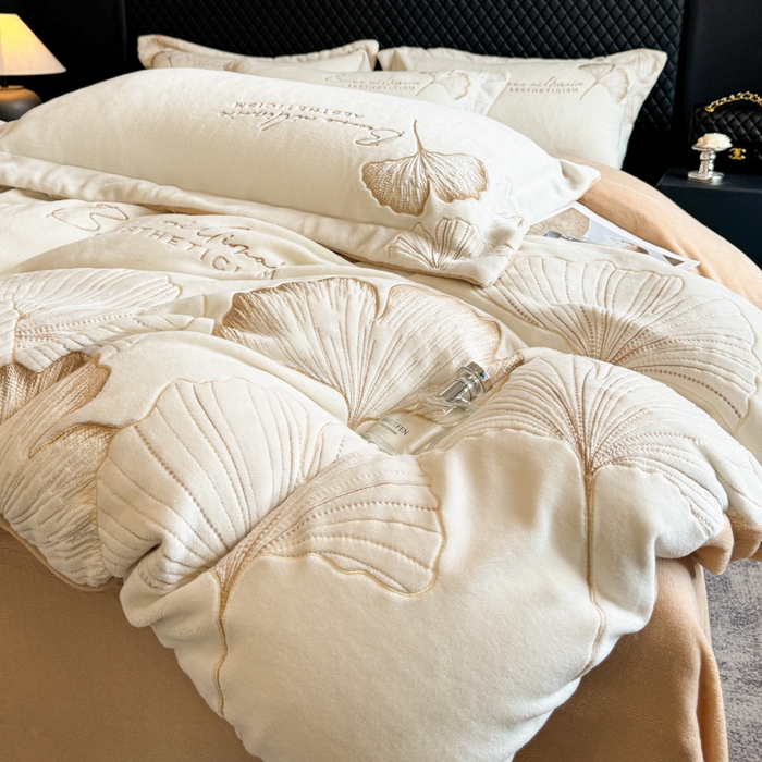 91家纺网 家纺一手货源 找家纺 （总）金牛座家纺 2025新款金牛座加厚轻奢牛奶绒刺绣四件套