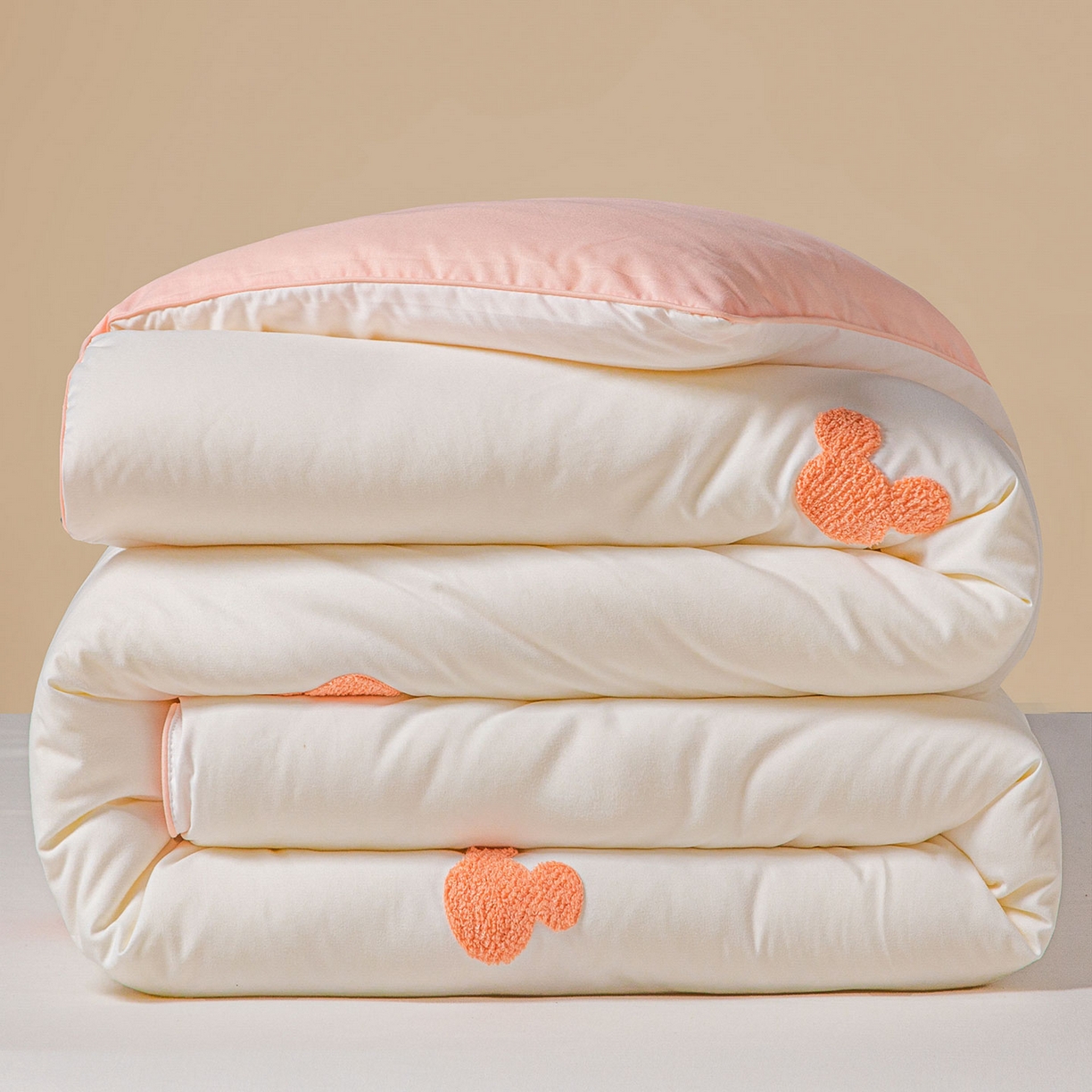 91家纺网 家纺一手货源 找家纺 （总）一加一 2025新款中科院抗菌毛巾刺绣大豆被被子被芯-米奇