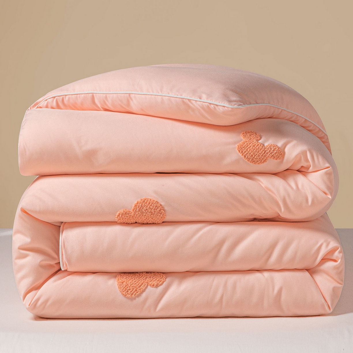 91家纺网 家纺一手货源 找家纺 一加一 2025新款中科院抗菌毛巾刺绣大豆被被子被芯-米奇 米奇-粉