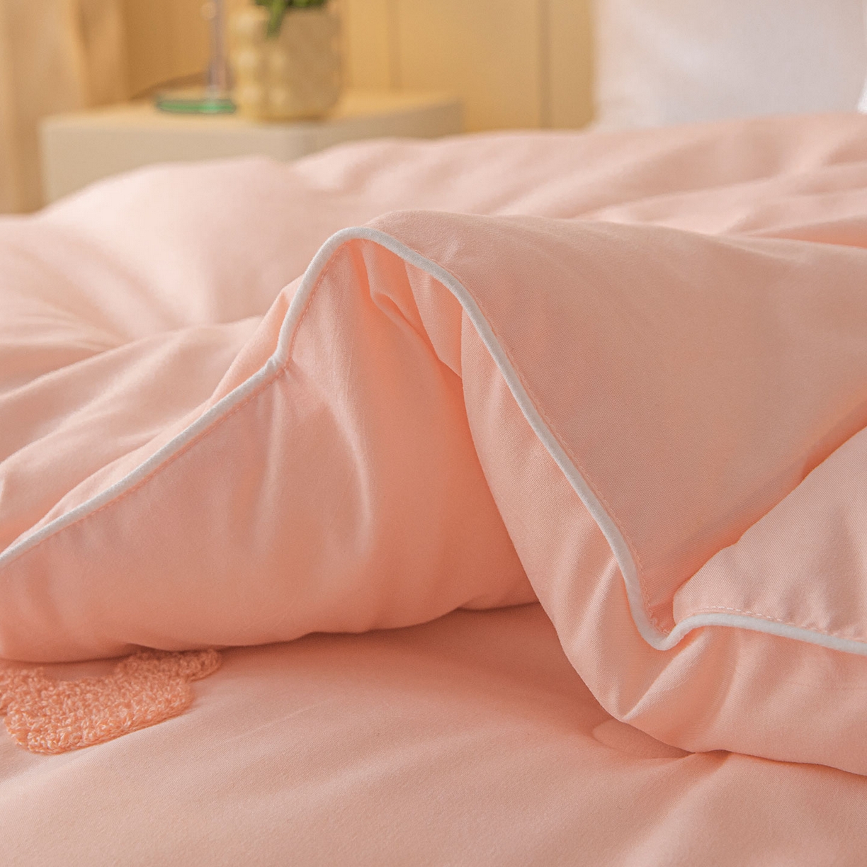 91家纺网 家纺一手货源 找家纺 一加一 2025新款中科院抗菌毛巾刺绣大豆被被子被芯-米奇 米奇-粉