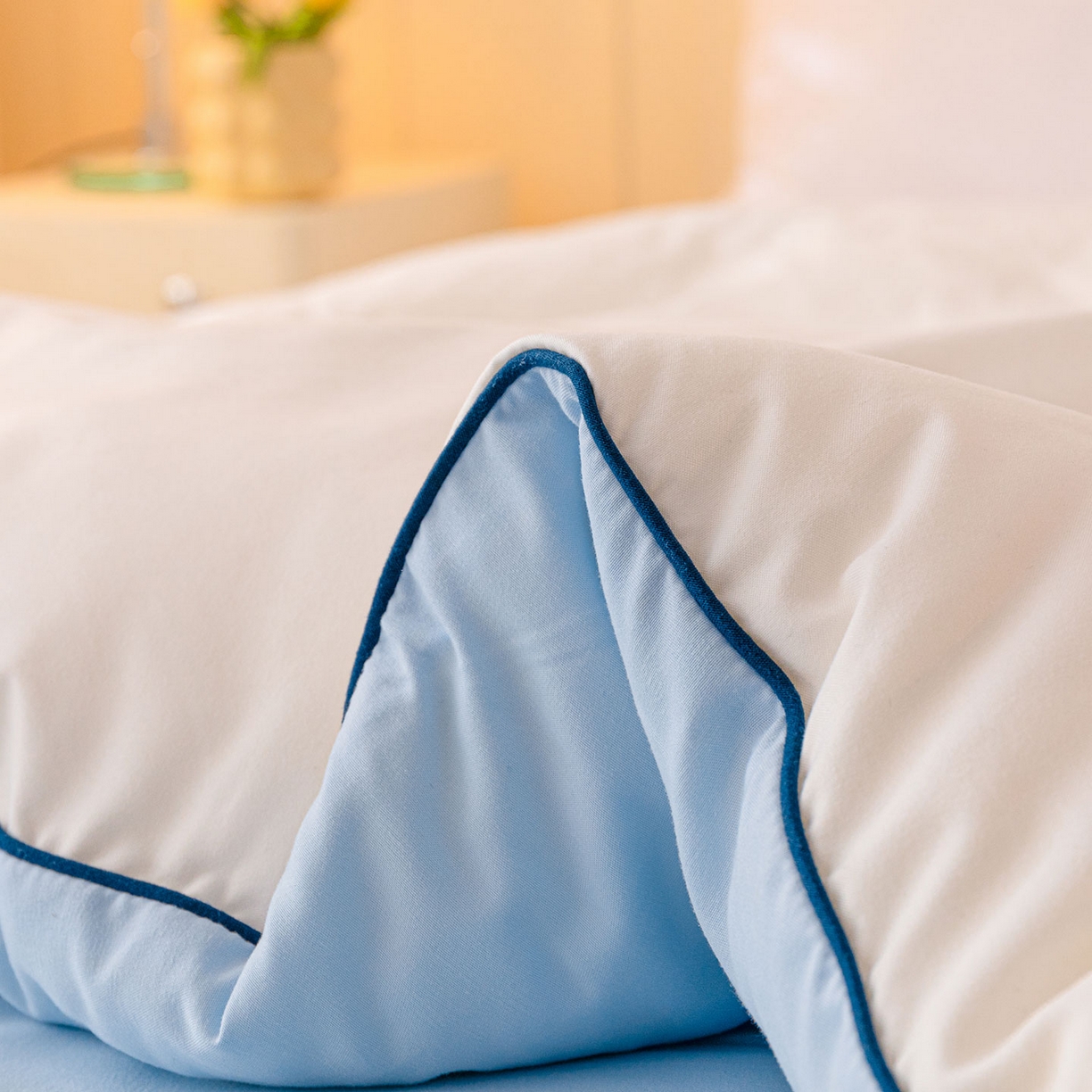 91家纺网 家纺一手货源 找家纺 一加一 2025新款中科院抗菌毛巾刺绣大豆被被子被芯-米奇 米奇-白＋蓝