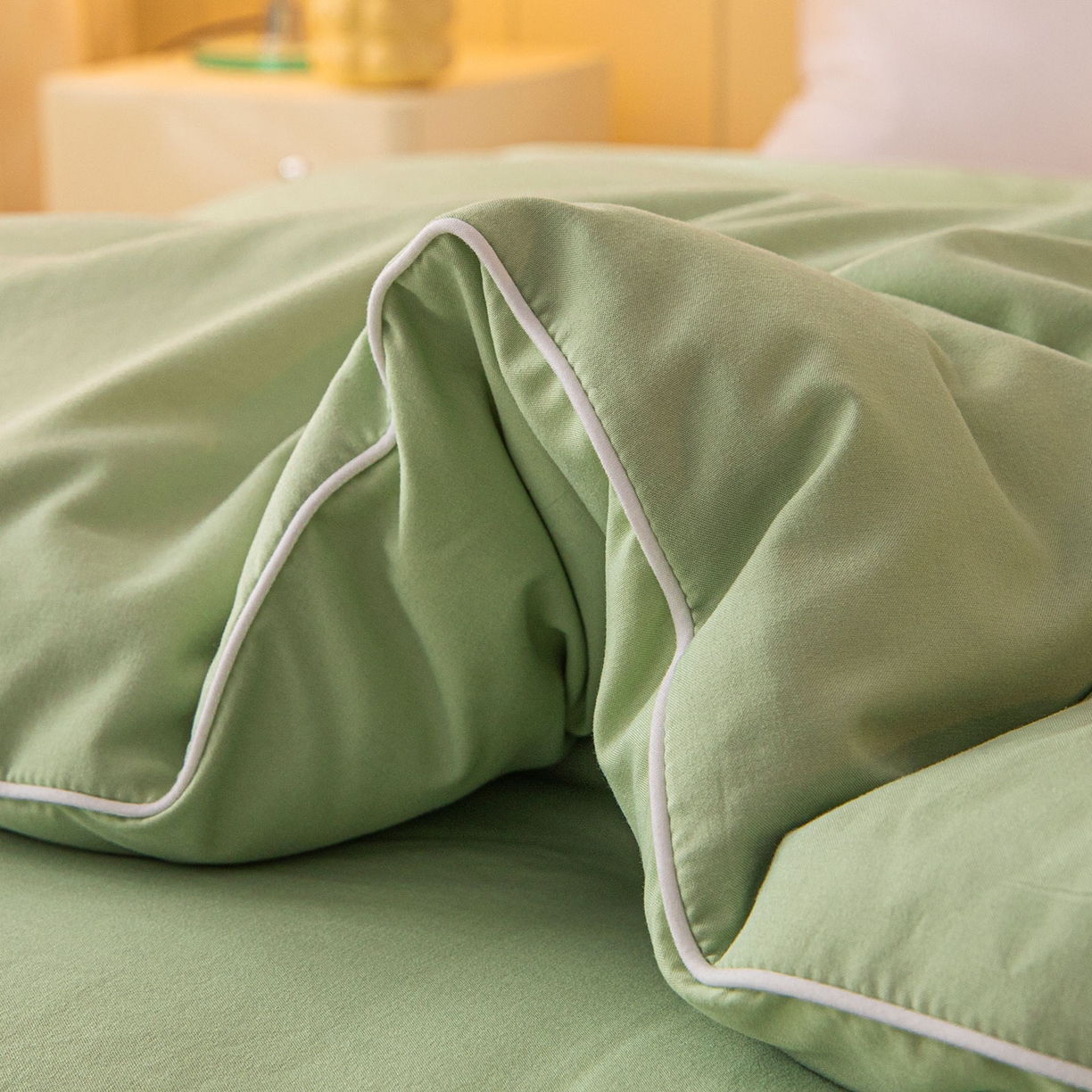 91家纺网 家纺一手货源 找家纺 一加一 2025新款中科院抗菌毛巾刺绣大豆被被子被芯-米奇 米奇-绿